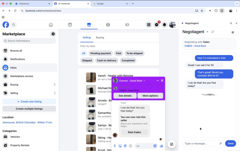 Negotiagent – screenshot 1