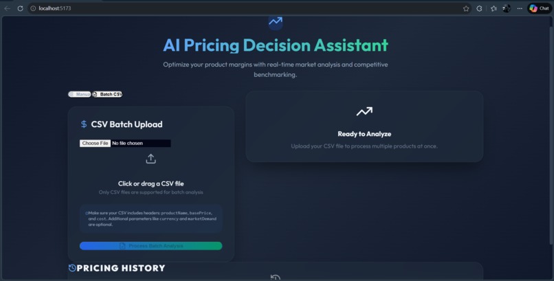 ai-pricing-decision-assistant – screenshot 3