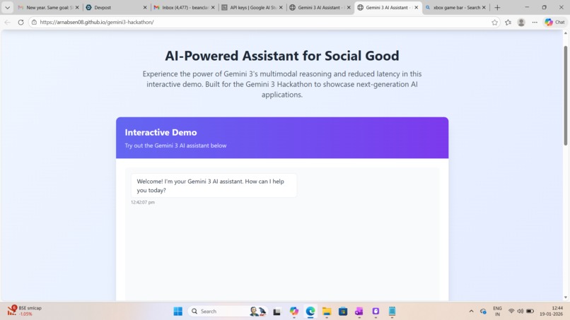 Gemini 3 AI Assistant for Social Good – screenshot 1