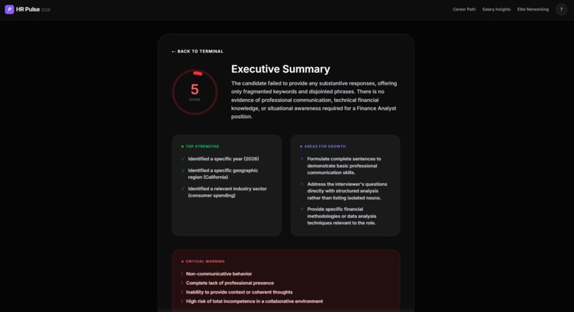 HR Pulse 2026 - Neural Career Intelligence Agent – screenshot 3