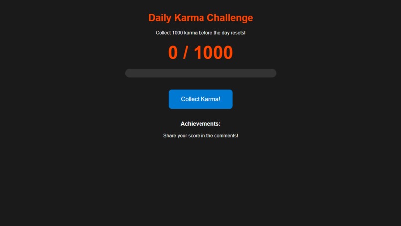 Daily Karma Challenge – screenshot 1