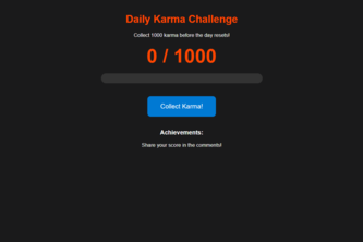 Daily Karma Challenge