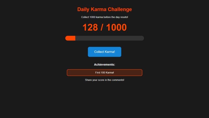 Daily Karma Challenge – screenshot 2