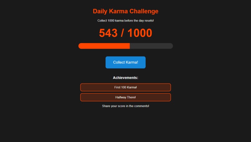 Daily Karma Challenge – screenshot 3