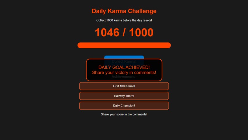 Daily Karma Challenge – screenshot 4