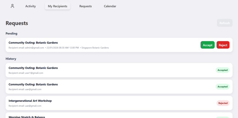 Activity Sign-up System – screenshot 5