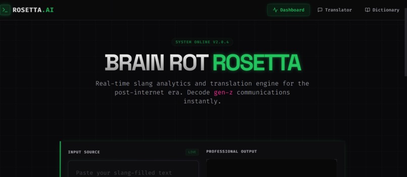 The Brain Rot Rosetta: Real-Time Slang Analytics – screenshot 1