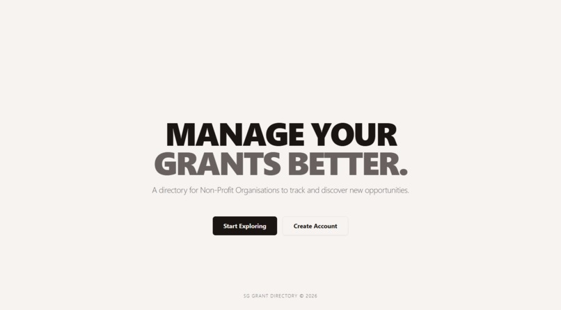 SG Grant Directory – screenshot 1