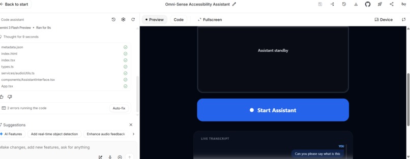 Omni-Sense – Accessibility Assistant – screenshot 1