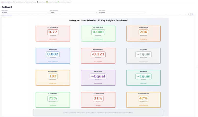 Instagram User Behavior Analysis – screenshot 1