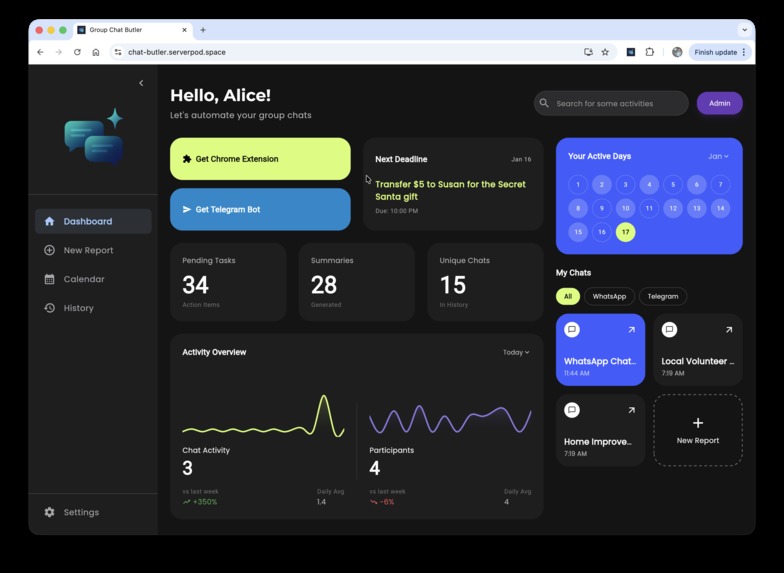 Group Chat Butler – screenshot 1