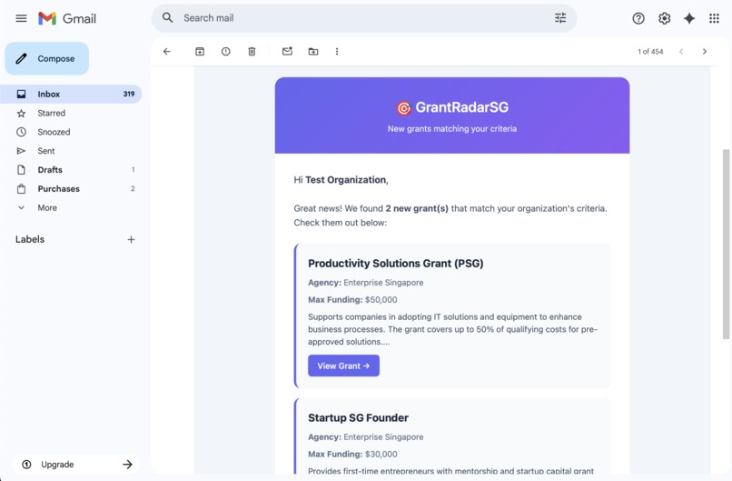 GrantRadarSG – screenshot 4