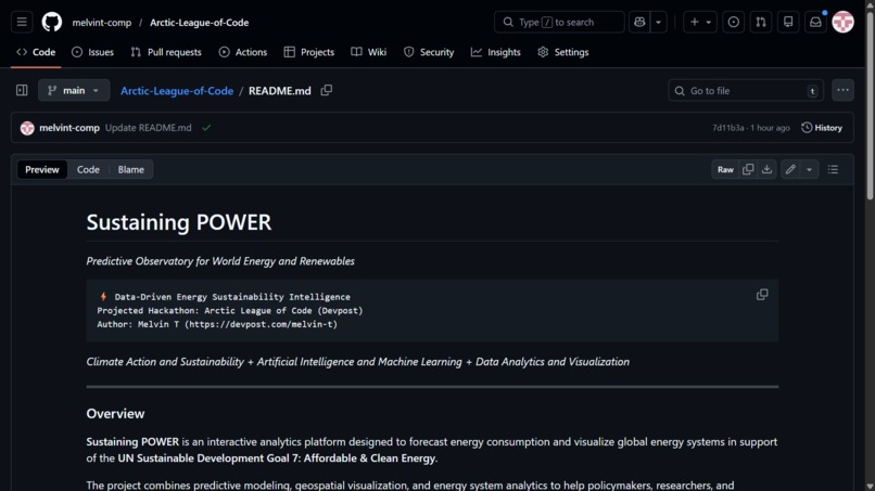 Sustaining POWER – screenshot 1