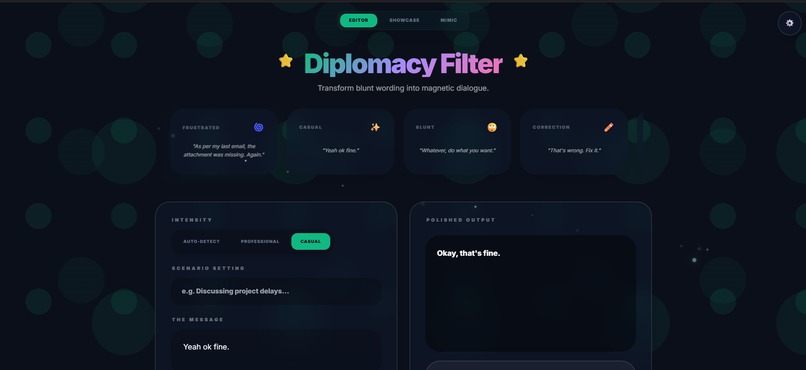 Diplomacy Filter and Persona Mimicker – screenshot 1