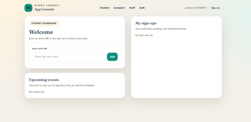 MINDS Connect – screenshot 2