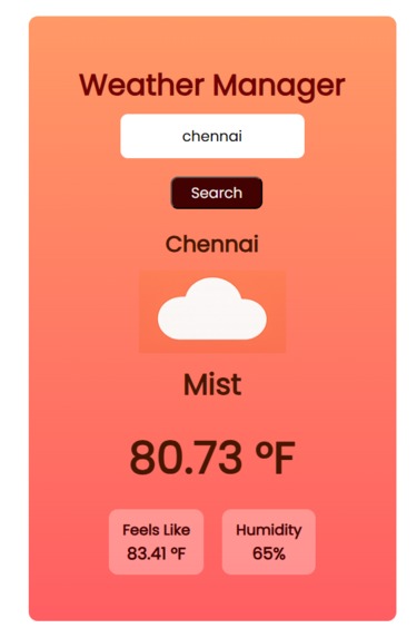 Weather Manager – screenshot 1