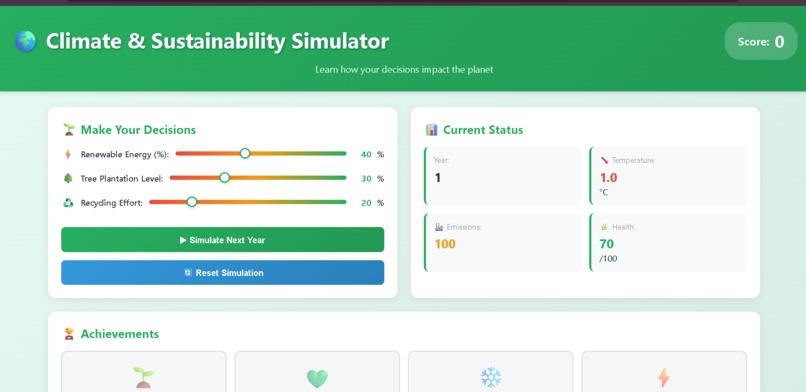 Climate Simulation – screenshot 1