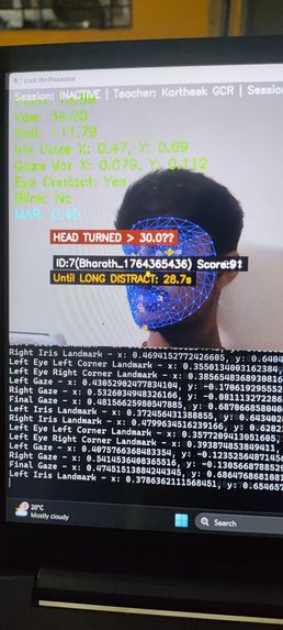 Real-Time AI Classroom Engagement Monitoring System  – screenshot 2