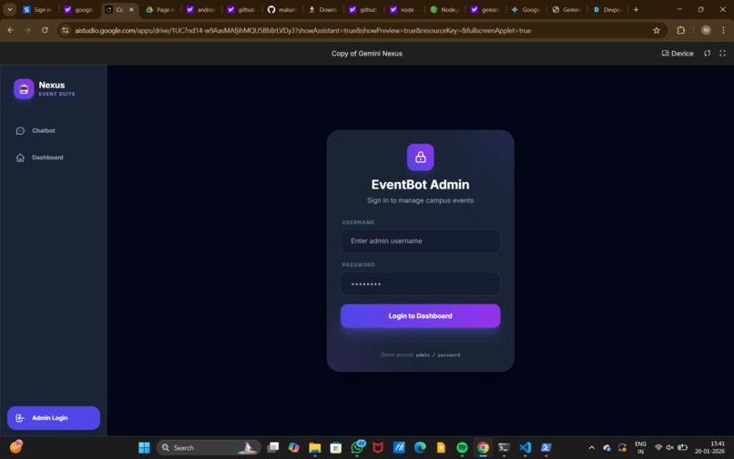event managing app – screenshot 3