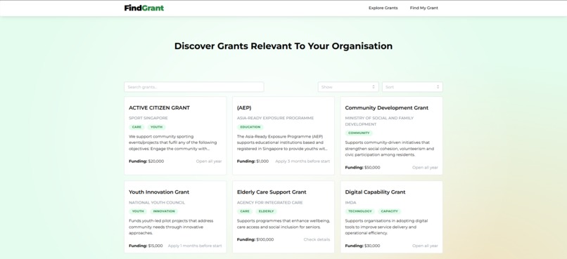FindGrant – screenshot 2
