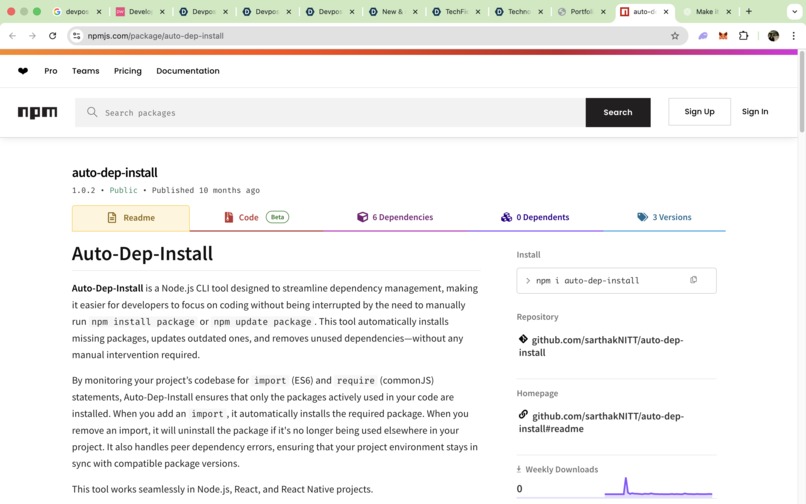 Auto-dep-install – screenshot 1