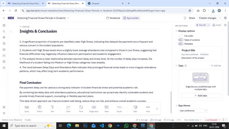 Detecting Financial Stress Periods in Students – screenshot 3