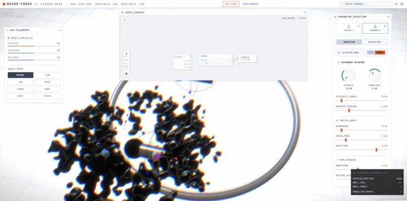 Neuro-Forge // v2035: Generative Bio-Physics Interface – screenshot 2