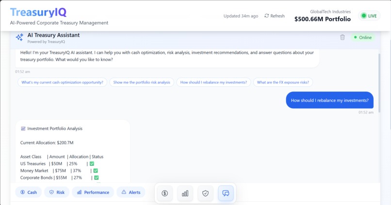 TreasuryIQ – screenshot 1