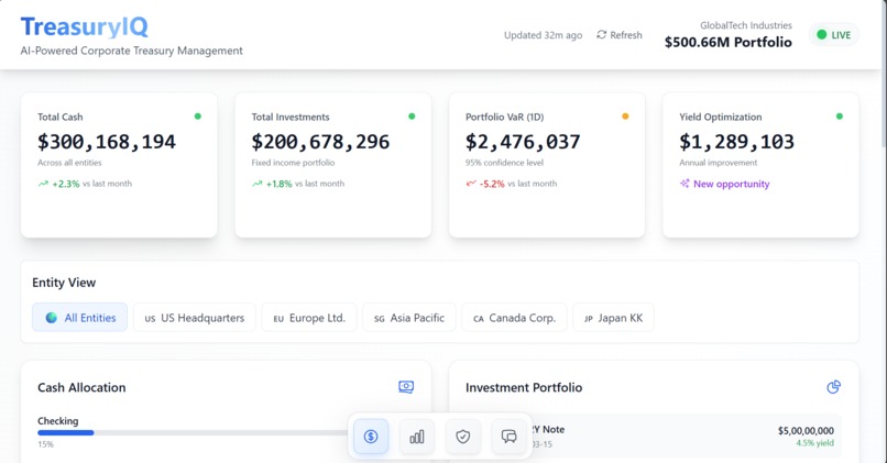 TreasuryIQ – screenshot 2