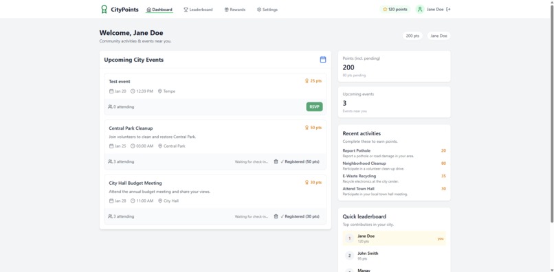 CityPoints - Civic Engagement Platform – screenshot 3