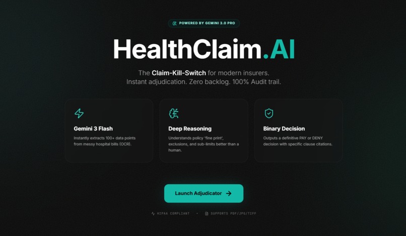 HealthClaim AI – screenshot 1