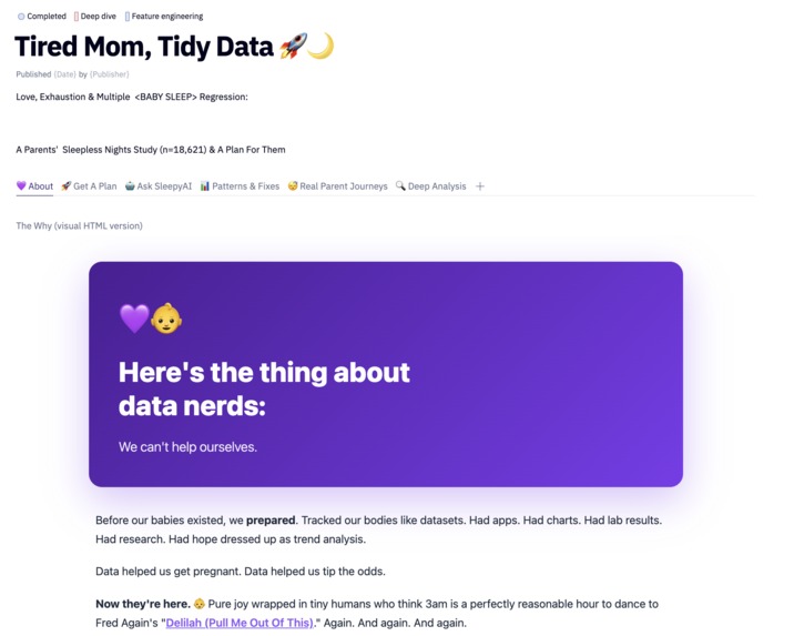 Tired Mom, Tidy Data – screenshot 5