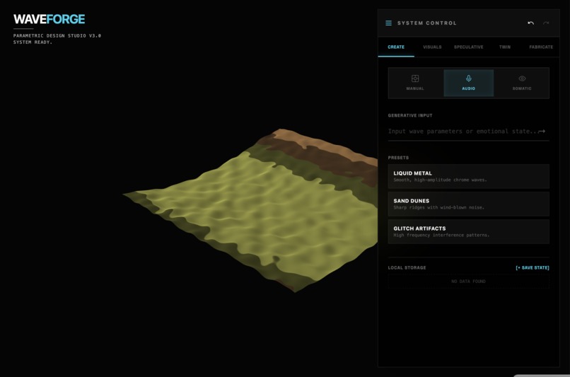 WaveForge: AI-Powered Somatic 3D Design Studio – screenshot 1