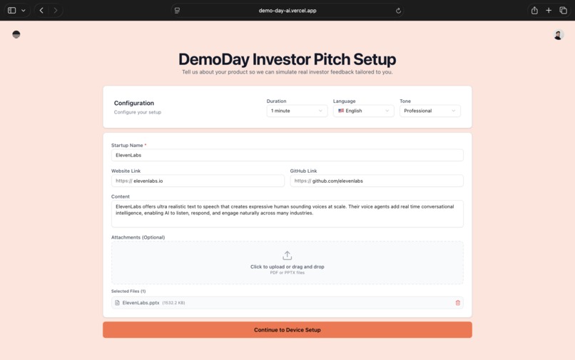 DemoDay AI – screenshot 3