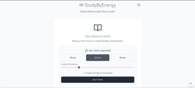 StudyByEnergy – screenshot 3