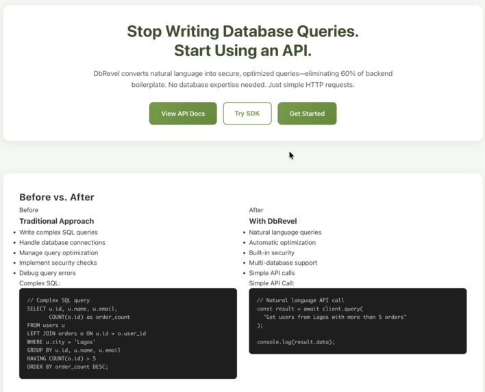 DbRevel – screenshot 1