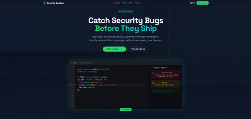 Security SandBox – screenshot 1