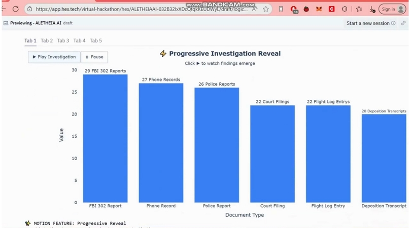 ALETHEIA AI:Redaction-Aware Timelines, Provenance, and Leads – screenshot 7