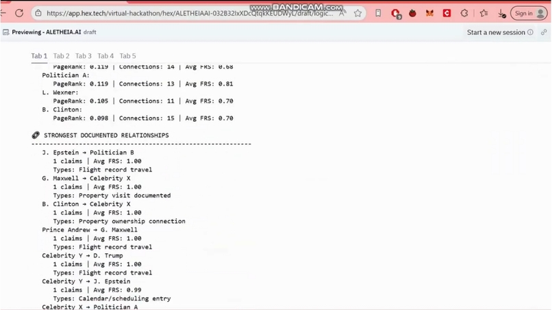 ALETHEIA AI:Redaction-Aware Timelines, Provenance, and Leads – screenshot 12
