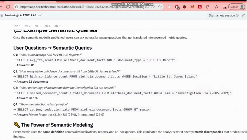ALETHEIA AI:Redaction-Aware Timelines, Provenance, and Leads – screenshot 18