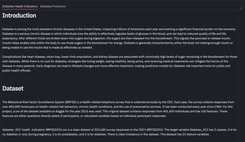 Dynamic Diabetes Prediction – screenshot 1