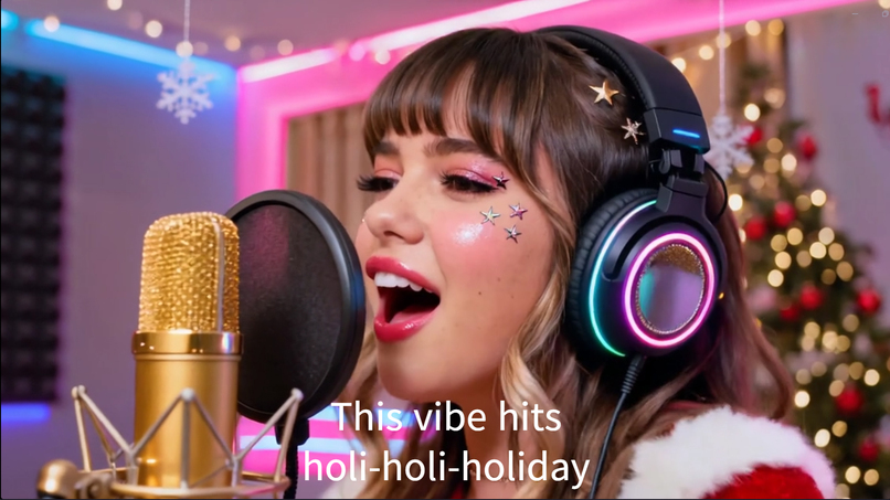 Snowglobe Nights (AI Singer: Fona) Christmas Music Video – screenshot 1
