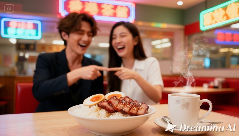 Romantic Milk Tea, Char Siu & Salted Egg Rice - Music Video – screenshot 5