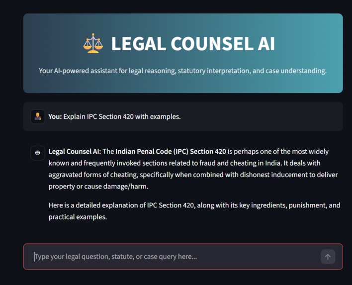 Legal Assistant Chatbot – screenshot 2