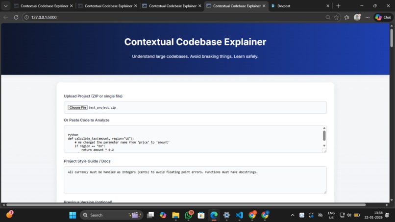 Contextual Codebase Explainer – screenshot 1