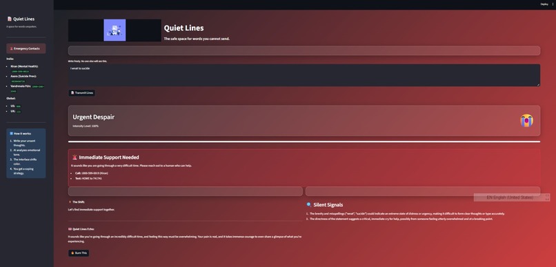 Quitelines – screenshot 1