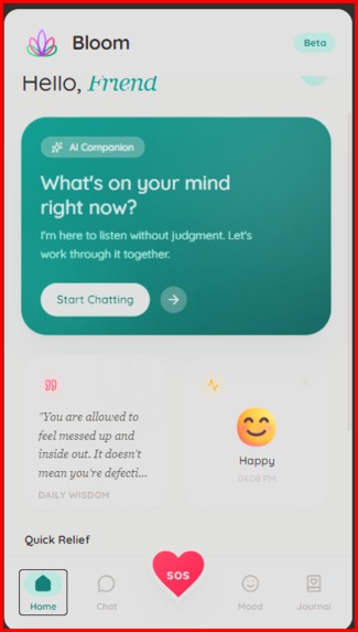 Bloom - AI Wellness Companion – screenshot 1
