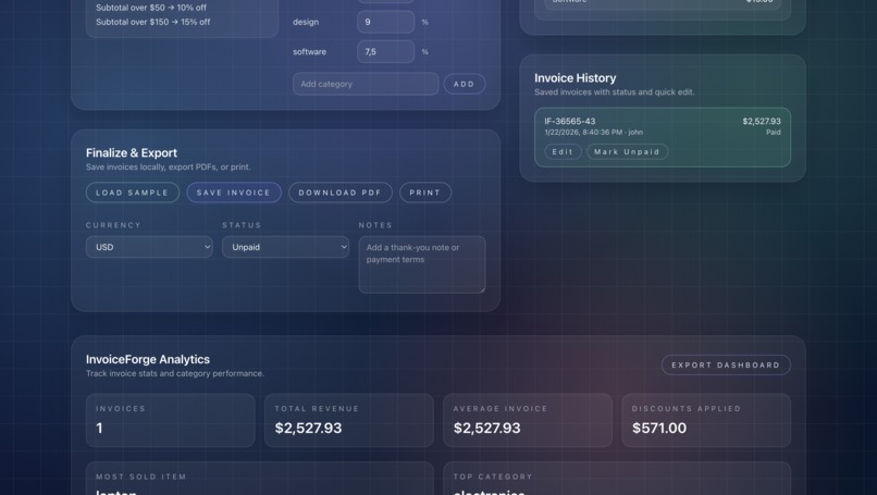InvoiceForge – screenshot 3