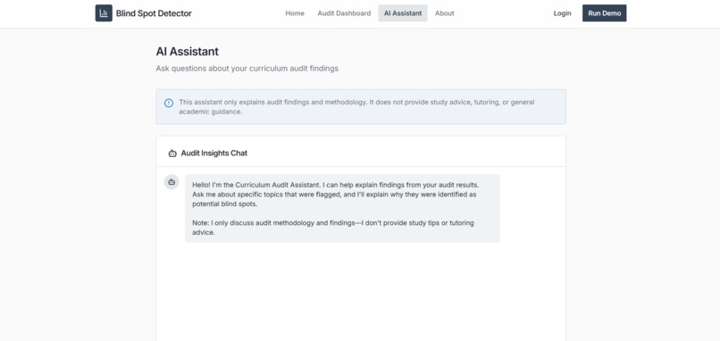Curriculum Blind Spot Detector – screenshot 1