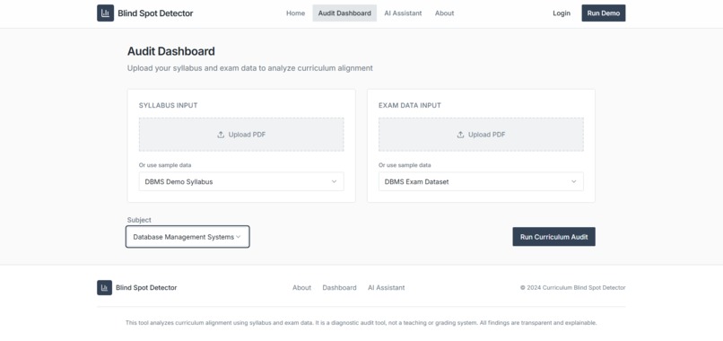 Curriculum Blind Spot Detector – screenshot 2